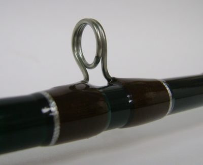 A rod guide after a fresh wrap